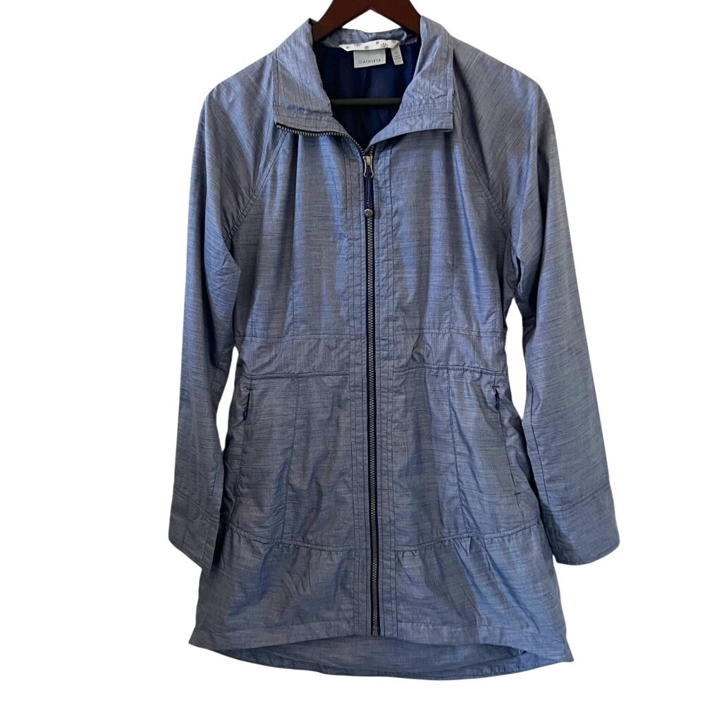 Athleta City Chic Windbreaker Jacket In Blue Size M